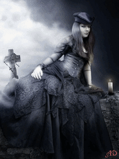 Gif animé gothique femme